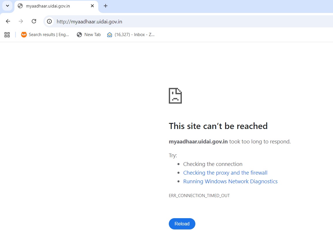 Can't open Aaadhaar in Canada, UAE, Saudi Arabia, Australia, Germany, UK, USA, Oman, Qatar, Bahrain, South Africa